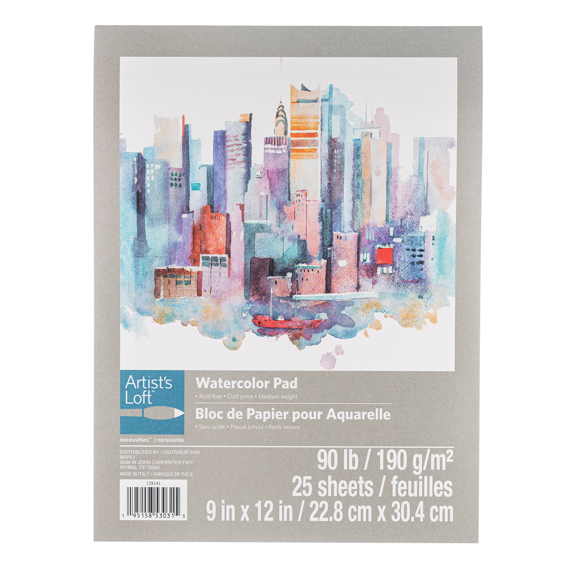 Necessities™ Watercolor Pad by Artist’s Loft™, 9" x 12"
